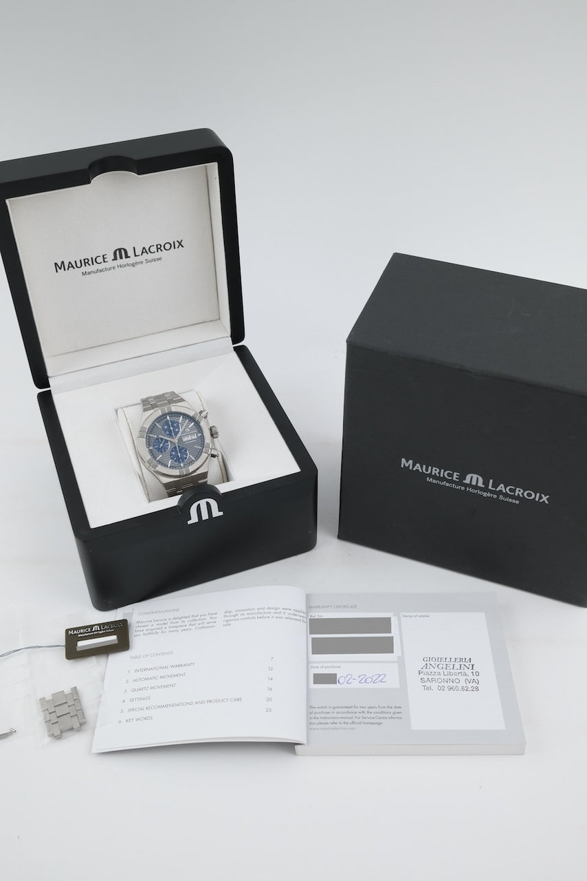 Maurice Lacroix AIKON Titanium AI6038-TT032-330-1 - Papiere und oder Lieferumfang