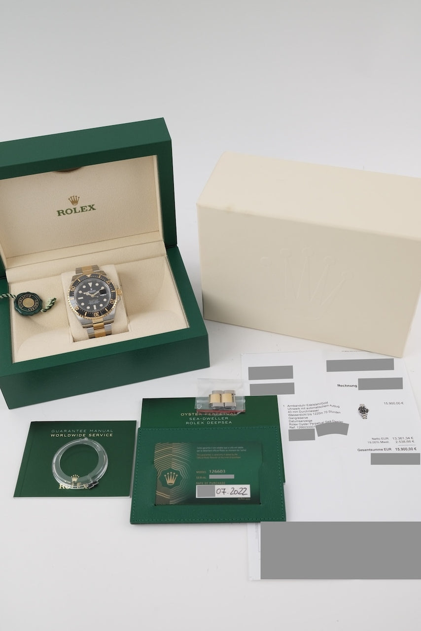 Rolex Sea-Dweller 126603 - Papiere und oder Lieferumfang