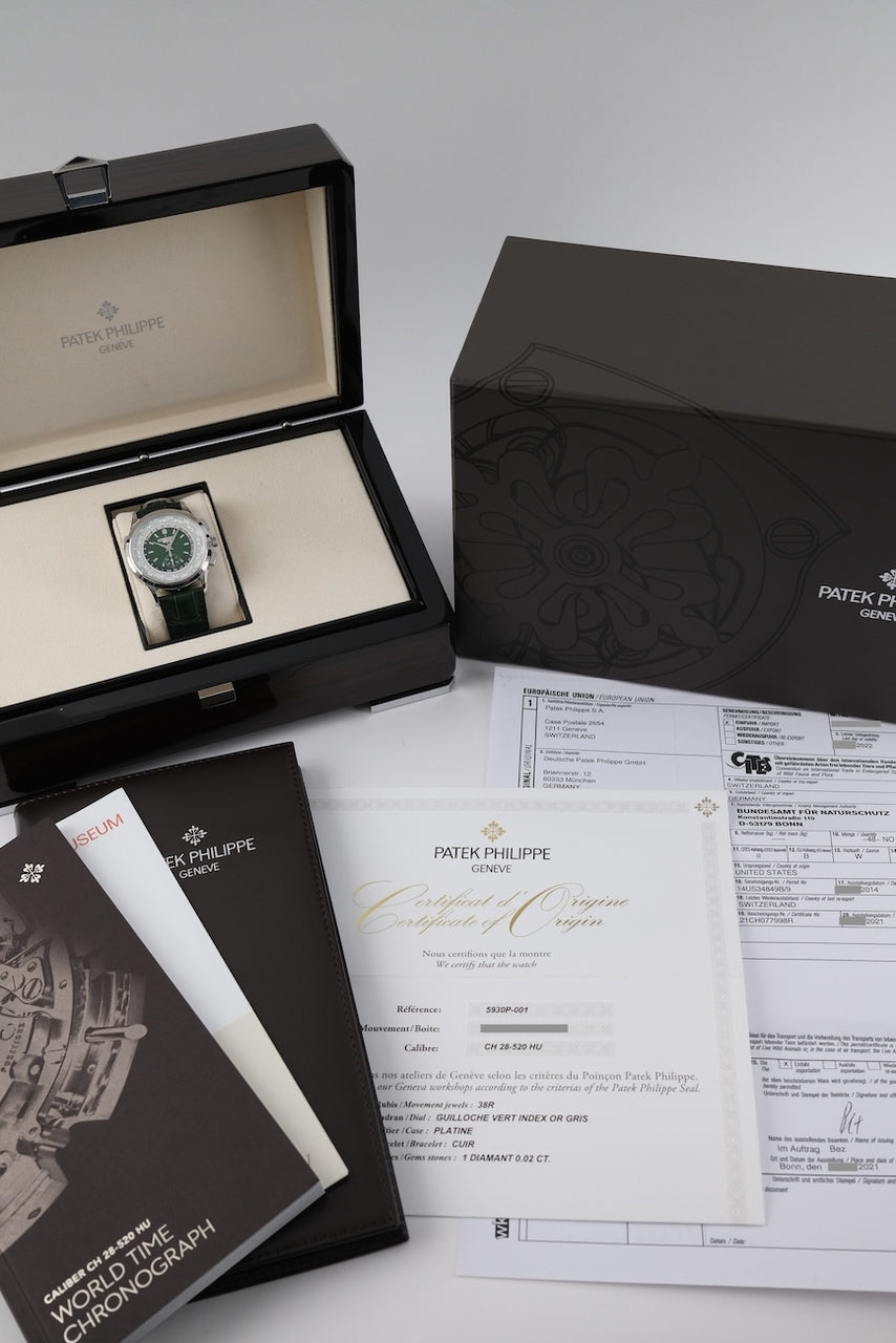 Patek Philippe World Time Chronograph 5930P-001 - Papiere und oder Lieferumfang