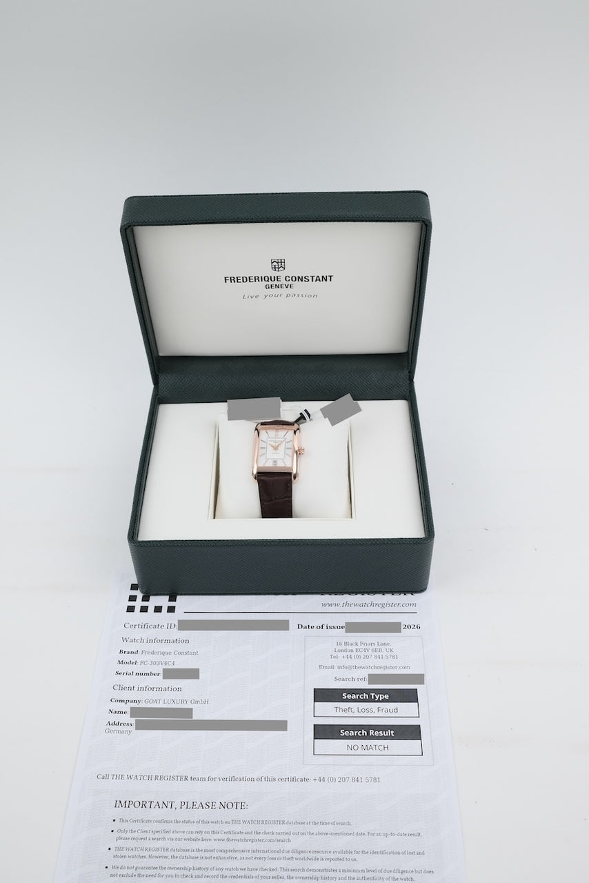 Frederique Constant Classic Care Automatic FC-303V4C4 - Papiere und oder Lieferumfang
