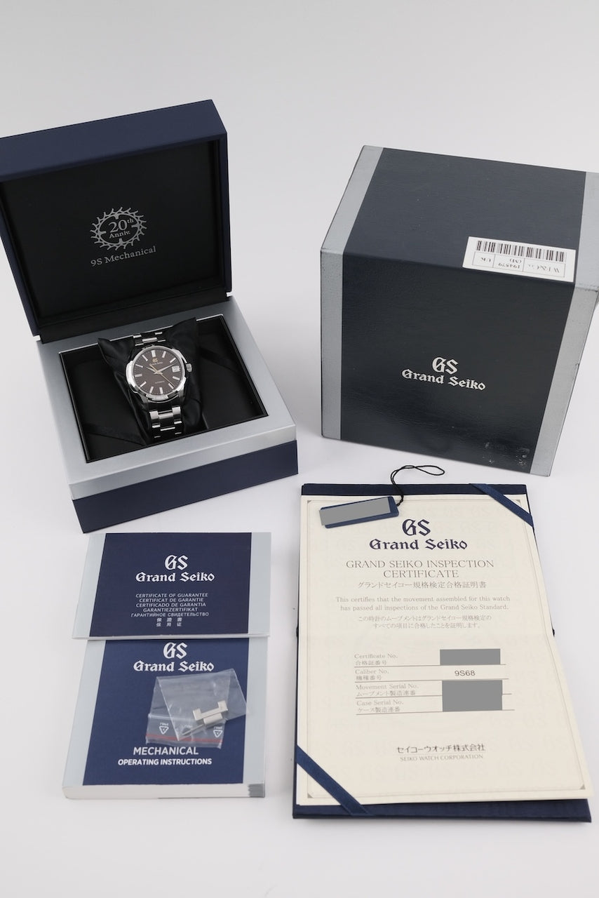 Grand Seiko Heritage Collection SERVICED Limited Edition x/1300 Caliber 9S 20th Anniversary SBGR311 - papers and or scope of delivery