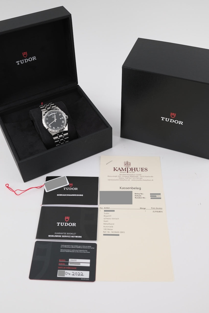 Tudor Royal 41 M28600-0003 - Papiere und oder Lieferumfang